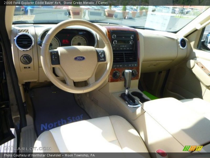 Stone Green Metallic / Camel 2008 Ford Explorer Eddie Bauer 4x4