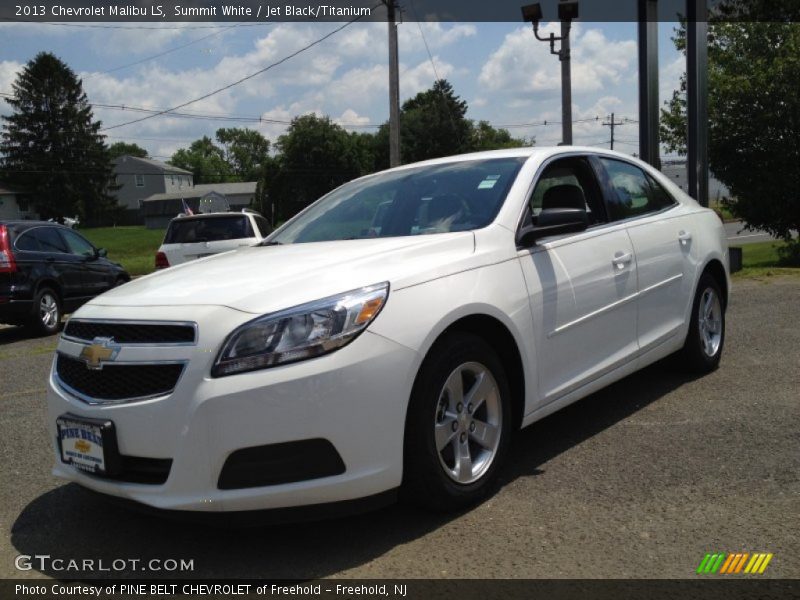 Summit White / Jet Black/Titanium 2013 Chevrolet Malibu LS
