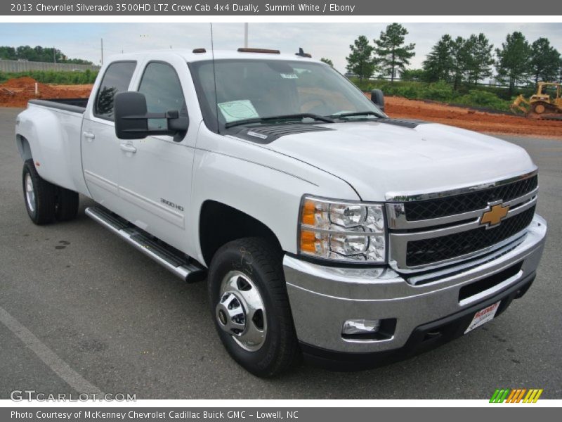 Summit White / Ebony 2013 Chevrolet Silverado 3500HD LTZ Crew Cab 4x4 Dually