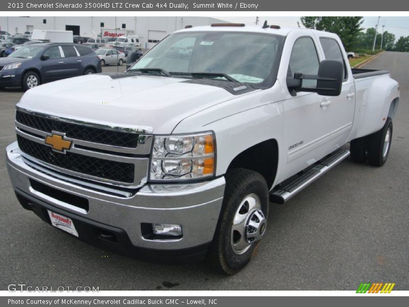 Summit White / Ebony 2013 Chevrolet Silverado 3500HD LTZ Crew Cab 4x4 Dually