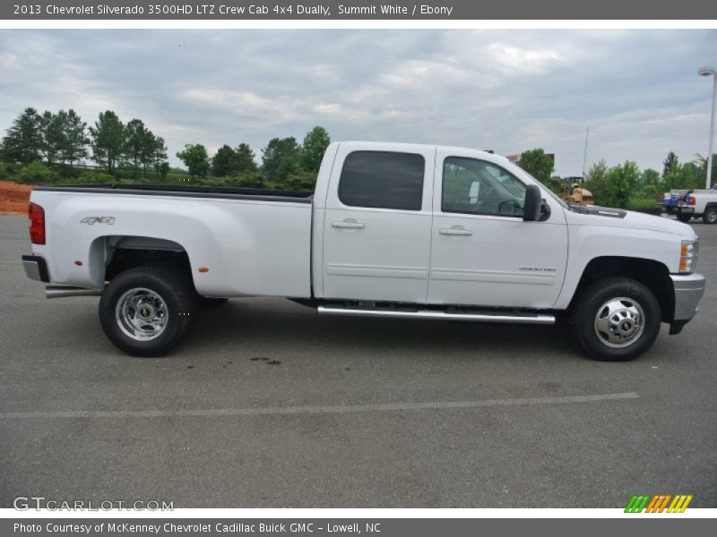 Summit White / Ebony 2013 Chevrolet Silverado 3500HD LTZ Crew Cab 4x4 Dually