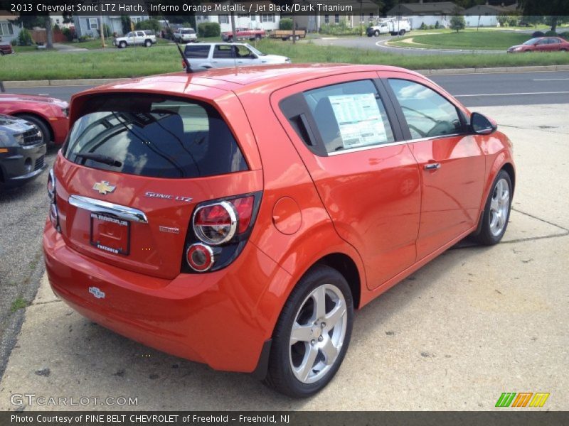 Inferno Orange Metallic / Jet Black/Dark Titanium 2013 Chevrolet Sonic LTZ Hatch
