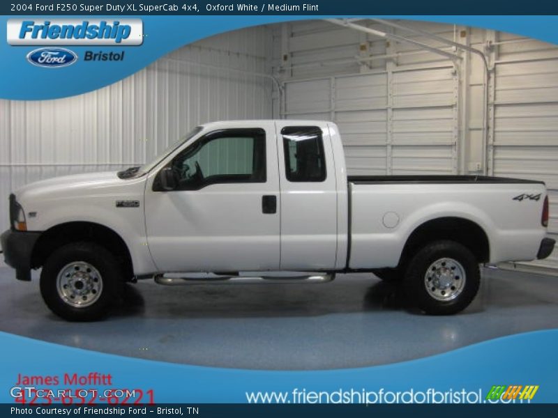 Oxford White / Medium Flint 2004 Ford F250 Super Duty XL SuperCab 4x4