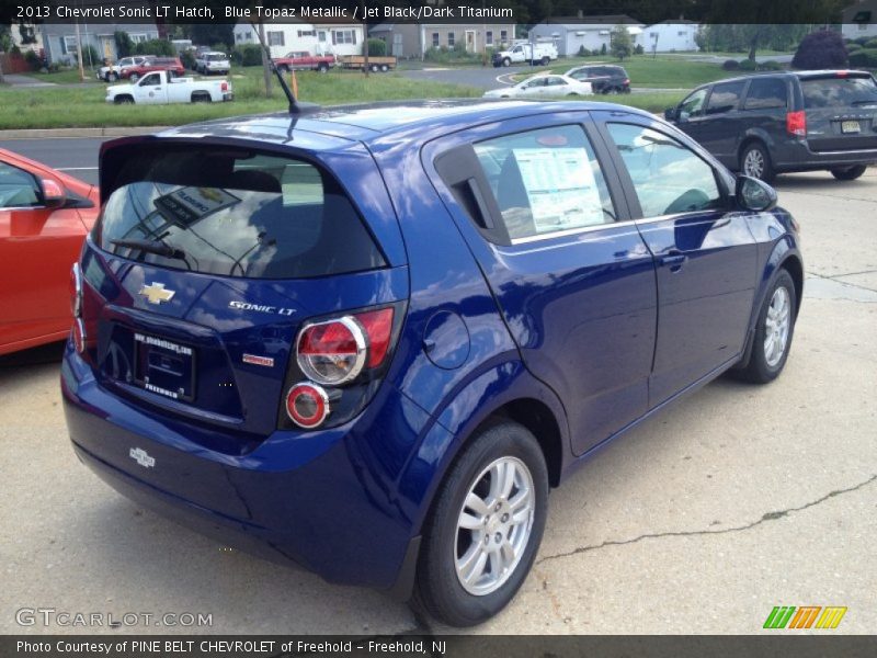 Blue Topaz Metallic / Jet Black/Dark Titanium 2013 Chevrolet Sonic LT Hatch