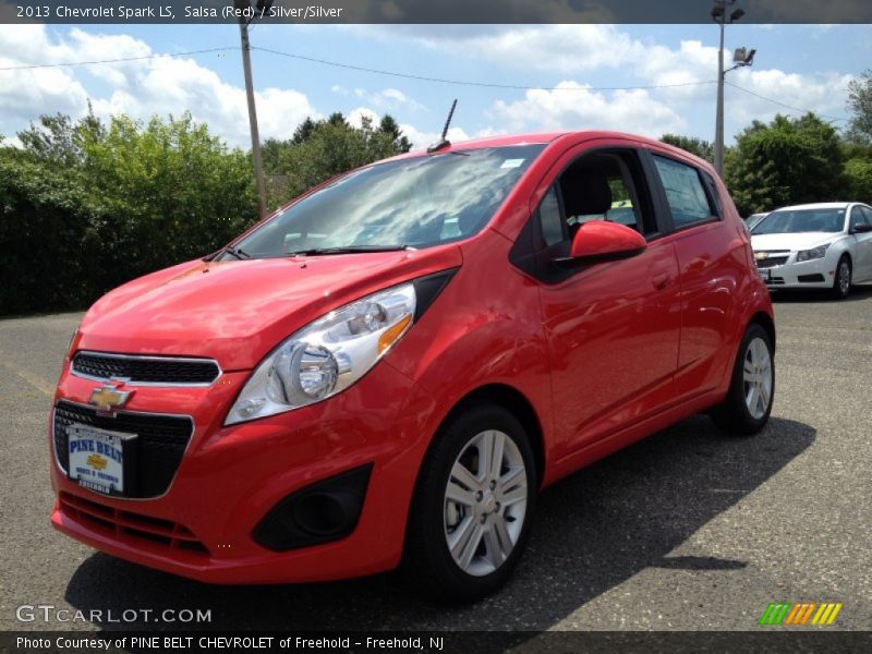 Salsa (Red) / Silver/Silver 2013 Chevrolet Spark LS