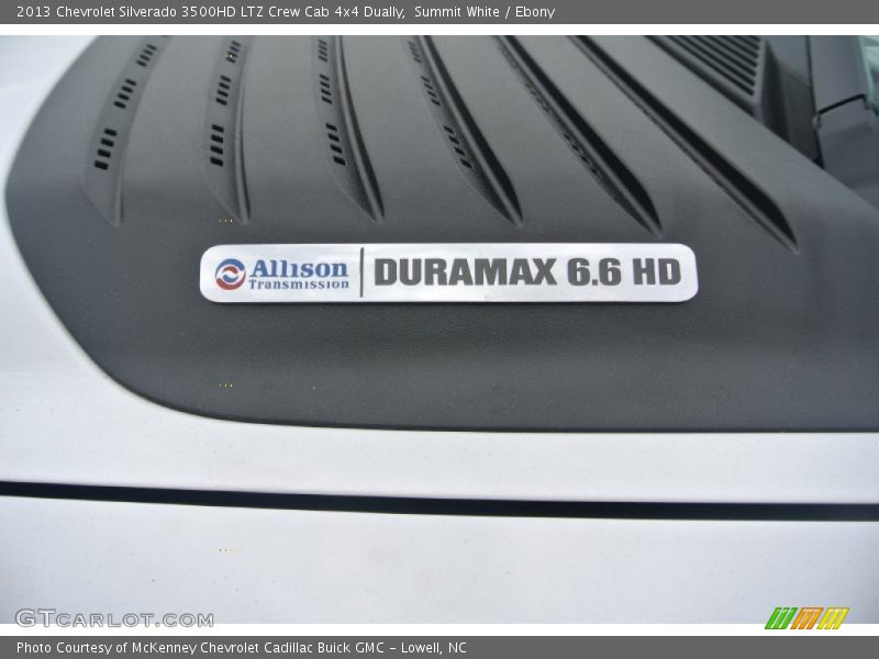 Summit White / Ebony 2013 Chevrolet Silverado 3500HD LTZ Crew Cab 4x4 Dually