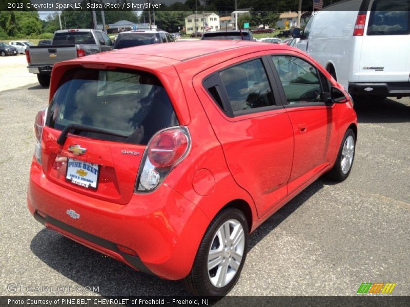 Salsa (Red) / Silver/Silver 2013 Chevrolet Spark LS