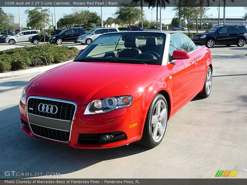 Misano Red Pearl / Black 2008 Audi A4 2.0T S-Line Cabriolet