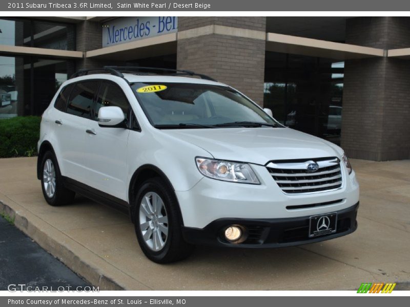 Satin White Pearl / Desert Beige 2011 Subaru Tribeca 3.6R Limited