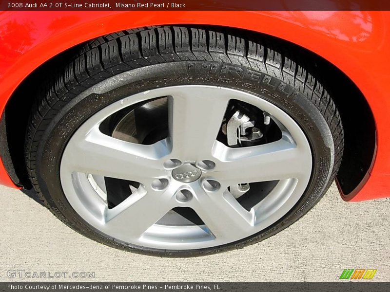 Misano Red Pearl / Black 2008 Audi A4 2.0T S-Line Cabriolet