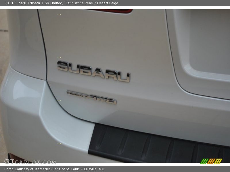 Satin White Pearl / Desert Beige 2011 Subaru Tribeca 3.6R Limited