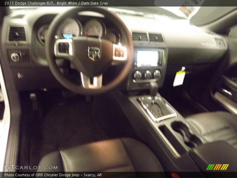 Bright White / Dark Slate Gray 2013 Dodge Challenger R/T