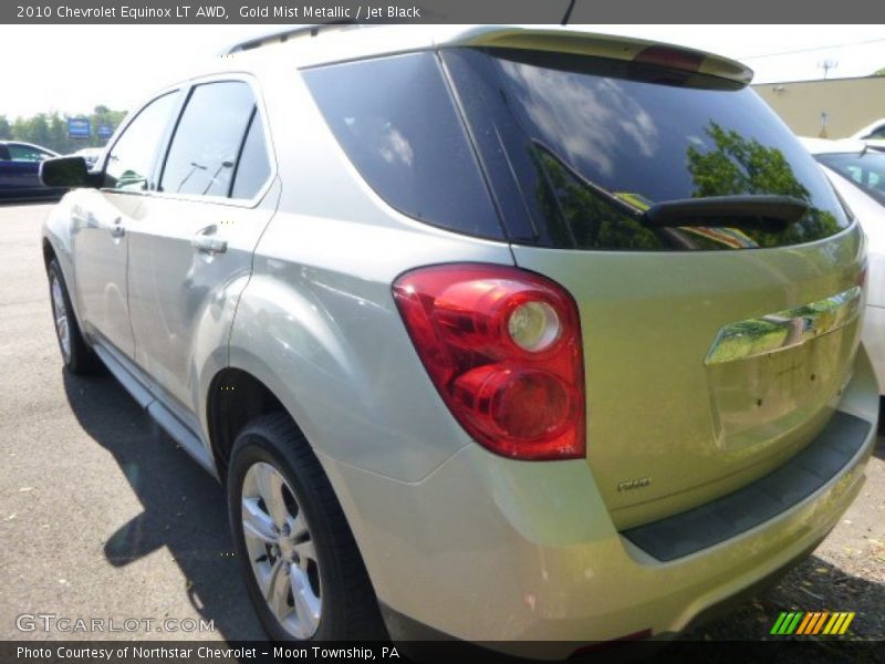 Gold Mist Metallic / Jet Black 2010 Chevrolet Equinox LT AWD