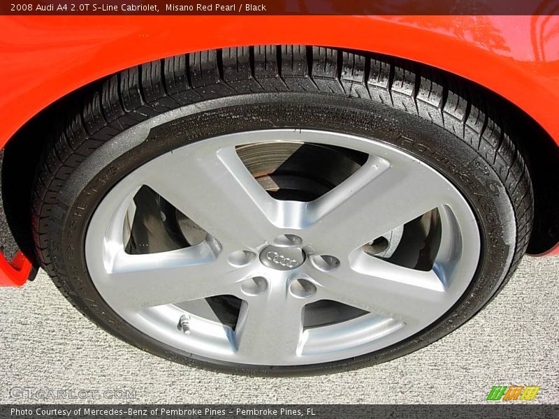Misano Red Pearl / Black 2008 Audi A4 2.0T S-Line Cabriolet