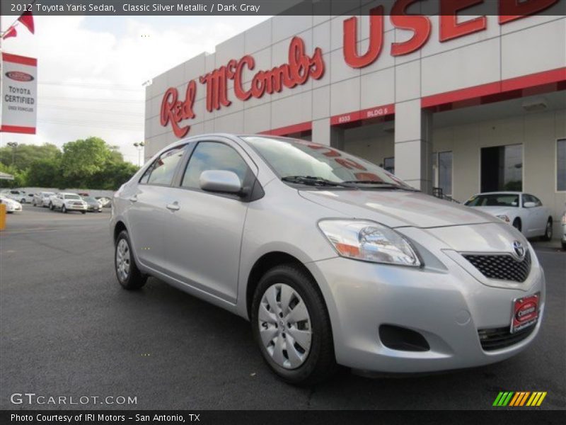 Classic Silver Metallic / Dark Gray 2012 Toyota Yaris Sedan