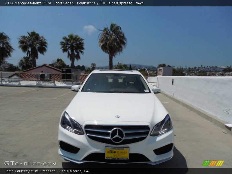 Polar White / Silk Beige/Espresso Brown 2014 Mercedes-Benz E 350 Sport Sedan