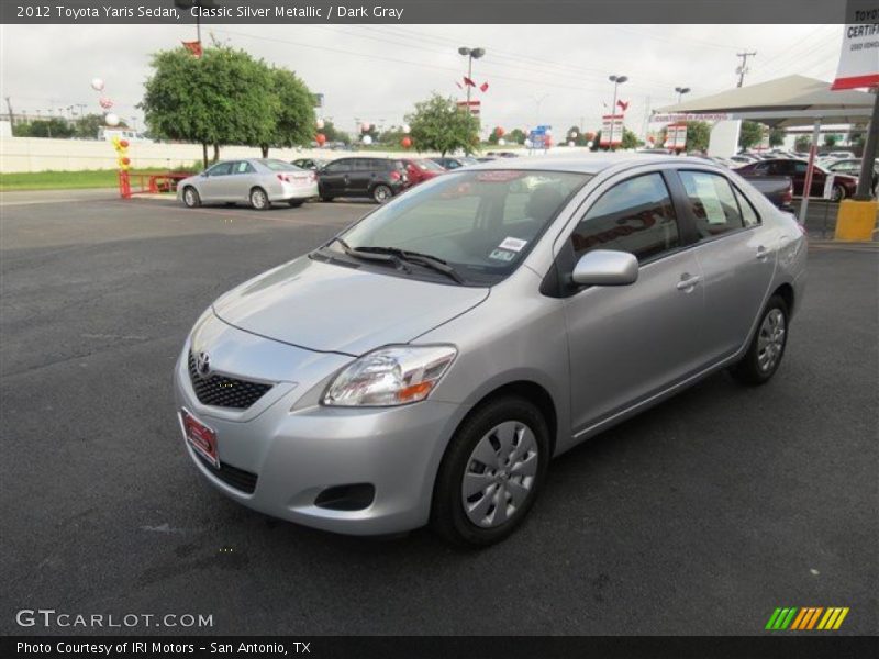 Classic Silver Metallic / Dark Gray 2012 Toyota Yaris Sedan