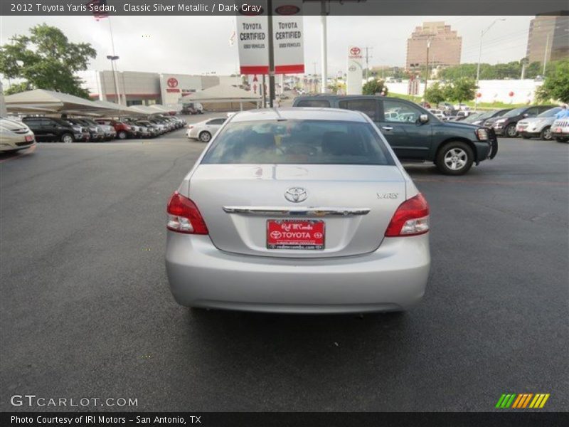 Classic Silver Metallic / Dark Gray 2012 Toyota Yaris Sedan