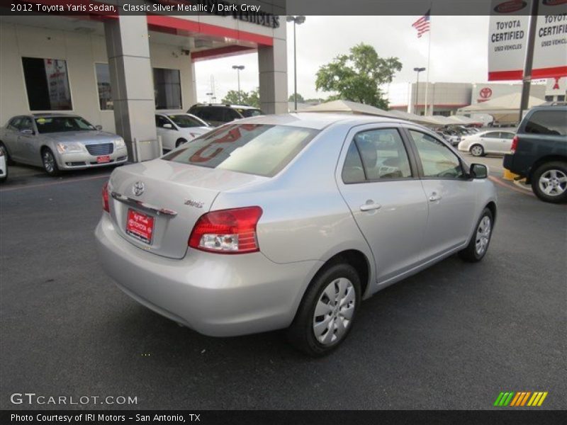 Classic Silver Metallic / Dark Gray 2012 Toyota Yaris Sedan