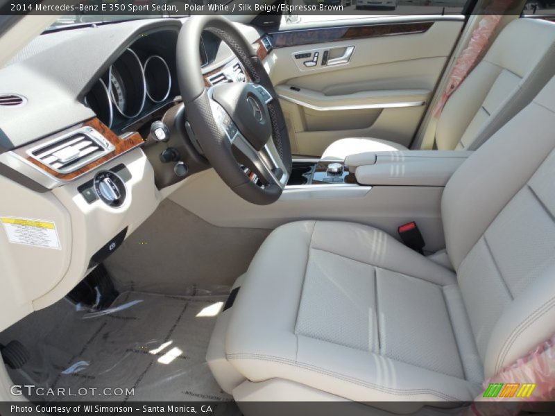 Polar White / Silk Beige/Espresso Brown 2014 Mercedes-Benz E 350 Sport Sedan