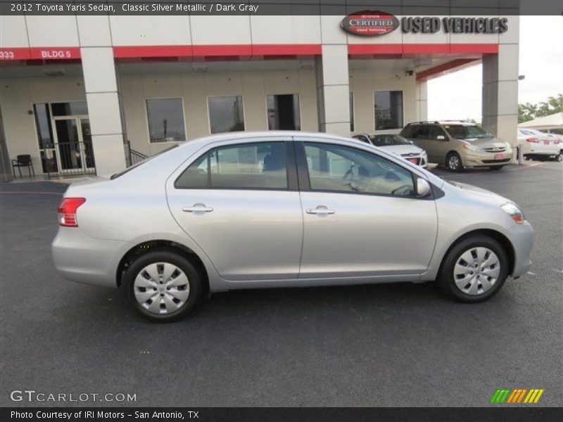 Classic Silver Metallic / Dark Gray 2012 Toyota Yaris Sedan