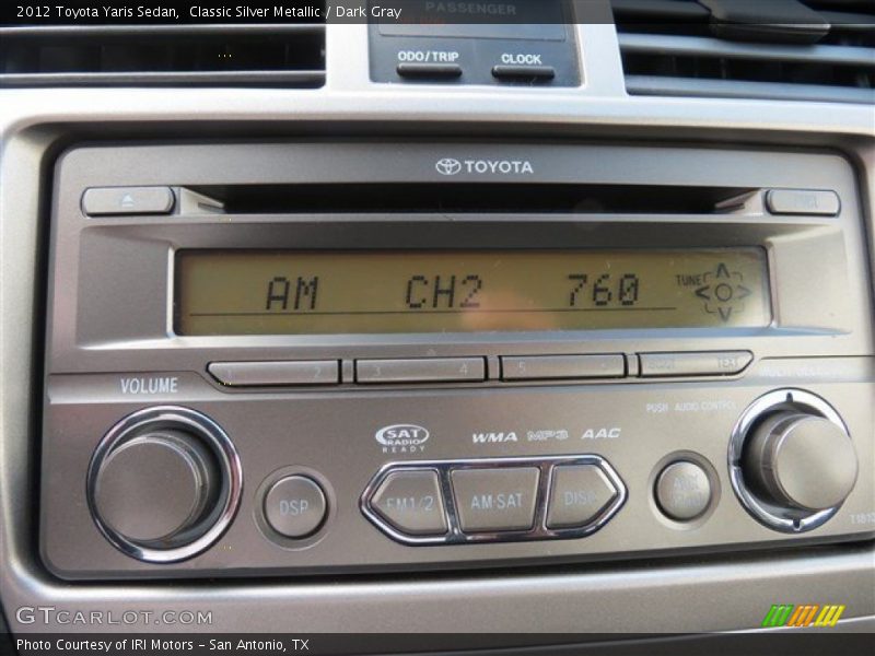 Classic Silver Metallic / Dark Gray 2012 Toyota Yaris Sedan