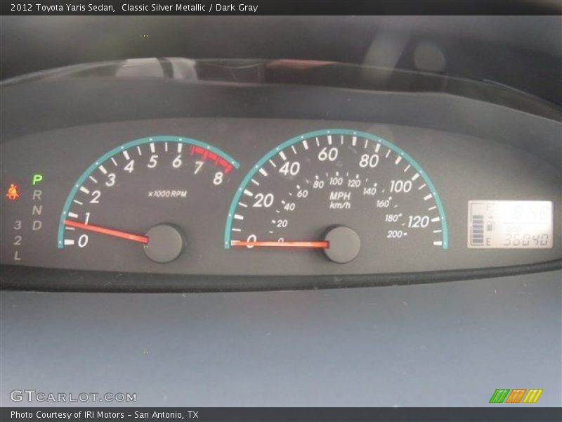 Classic Silver Metallic / Dark Gray 2012 Toyota Yaris Sedan