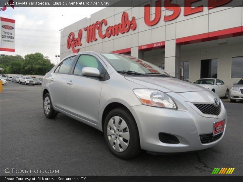 Classic Silver Metallic / Ash Gray 2012 Toyota Yaris Sedan