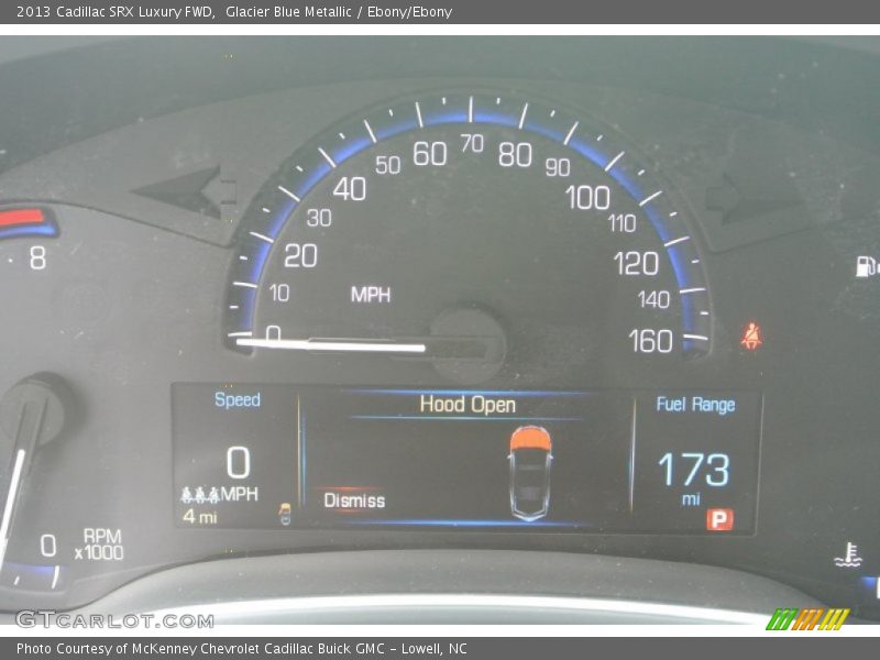 Glacier Blue Metallic / Ebony/Ebony 2013 Cadillac SRX Luxury FWD