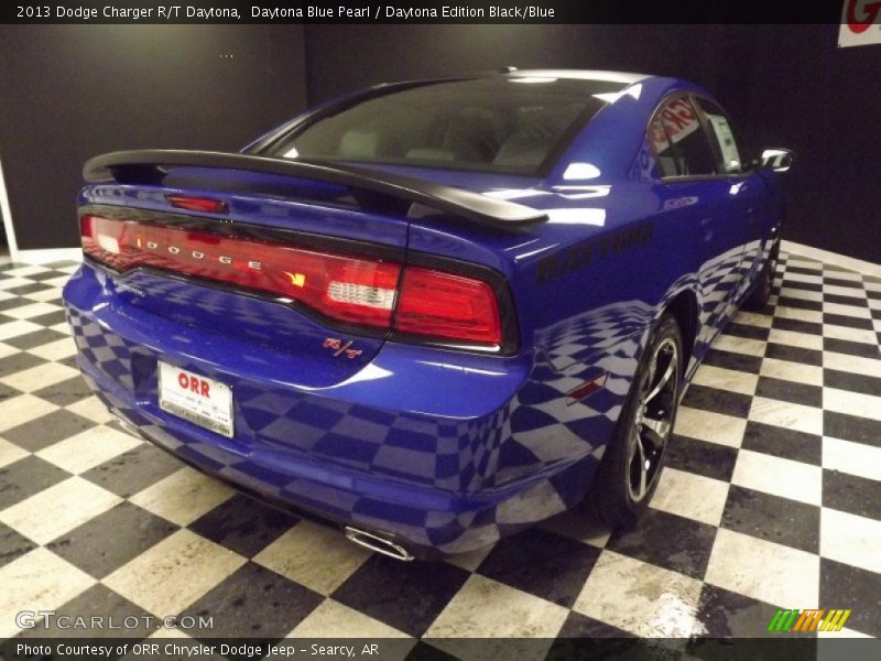 Daytona Blue Pearl / Daytona Edition Black/Blue 2013 Dodge Charger R/T Daytona