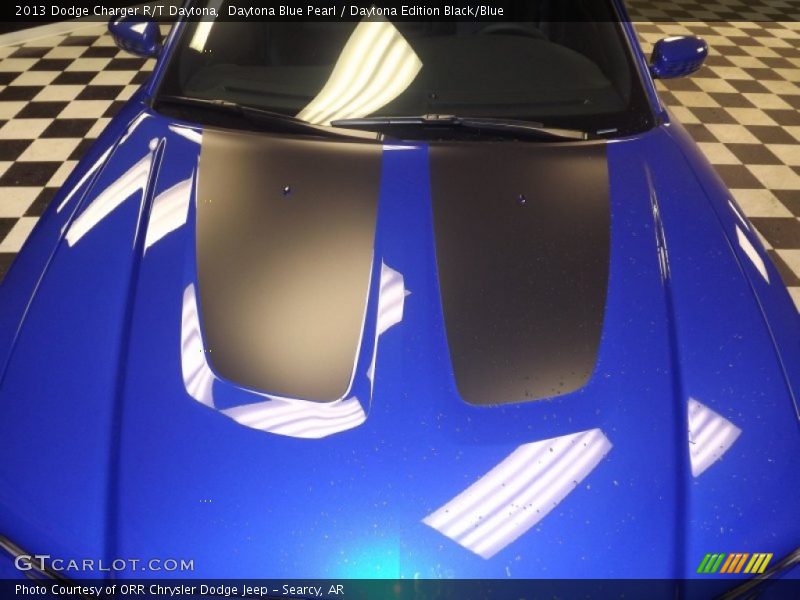 Daytona Blue Pearl / Daytona Edition Black/Blue 2013 Dodge Charger R/T Daytona