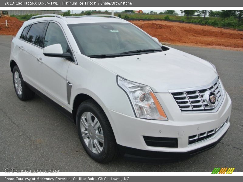 Platinum Ice Tricoat / Shale/Brownstone 2013 Cadillac SRX Luxury FWD