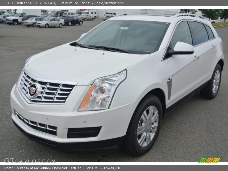 Platinum Ice Tricoat / Shale/Brownstone 2013 Cadillac SRX Luxury FWD