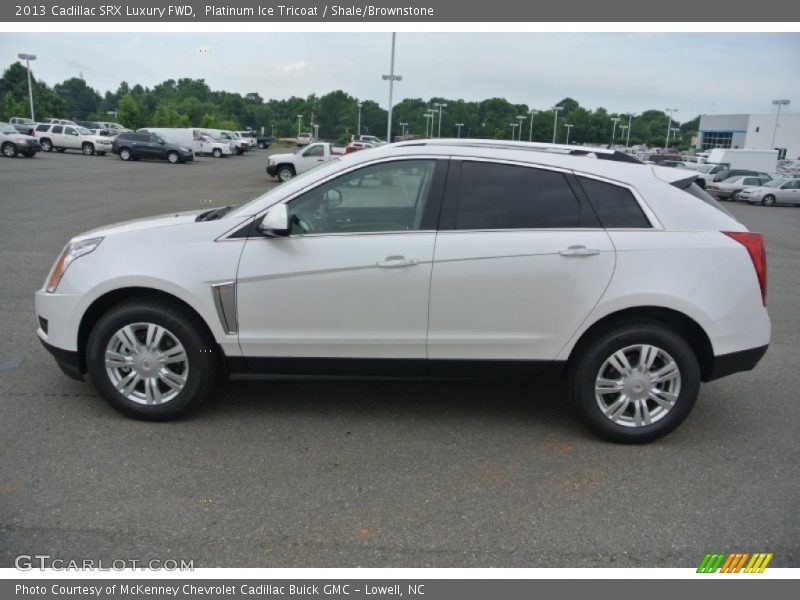 Platinum Ice Tricoat / Shale/Brownstone 2013 Cadillac SRX Luxury FWD