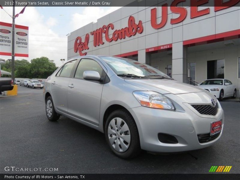 Classic Silver Metallic / Dark Gray 2012 Toyota Yaris Sedan