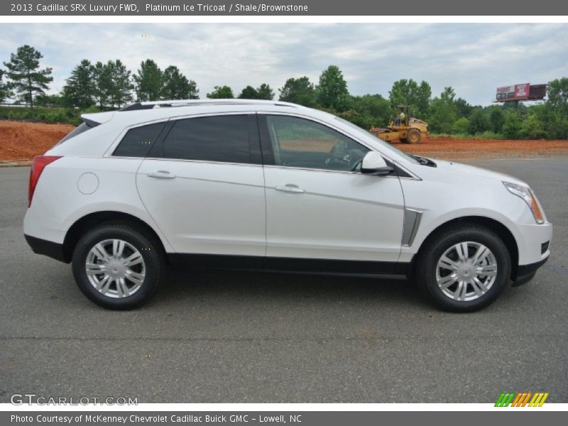Platinum Ice Tricoat / Shale/Brownstone 2013 Cadillac SRX Luxury FWD