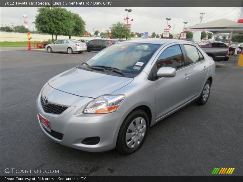 Classic Silver Metallic / Dark Gray 2012 Toyota Yaris Sedan