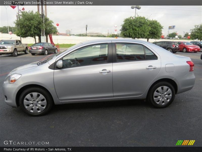 Classic Silver Metallic / Dark Gray 2012 Toyota Yaris Sedan