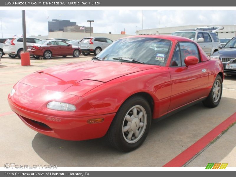 Classic Red / Black 1990 Mazda MX-5 Miata Roadster