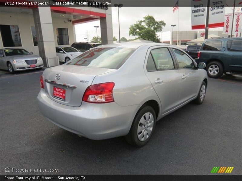Classic Silver Metallic / Dark Gray 2012 Toyota Yaris Sedan