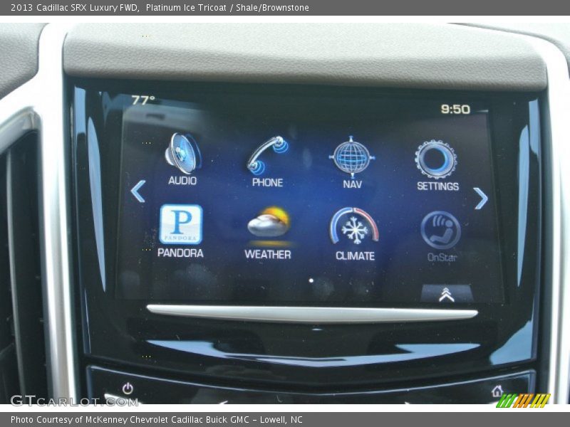 Platinum Ice Tricoat / Shale/Brownstone 2013 Cadillac SRX Luxury FWD