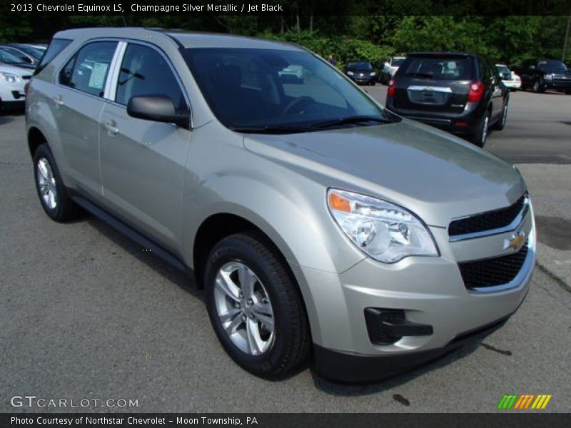 Champagne Silver Metallic / Jet Black 2013 Chevrolet Equinox LS