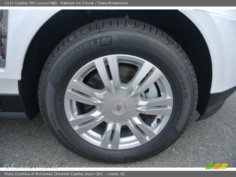 Platinum Ice Tricoat / Shale/Brownstone 2013 Cadillac SRX Luxury FWD