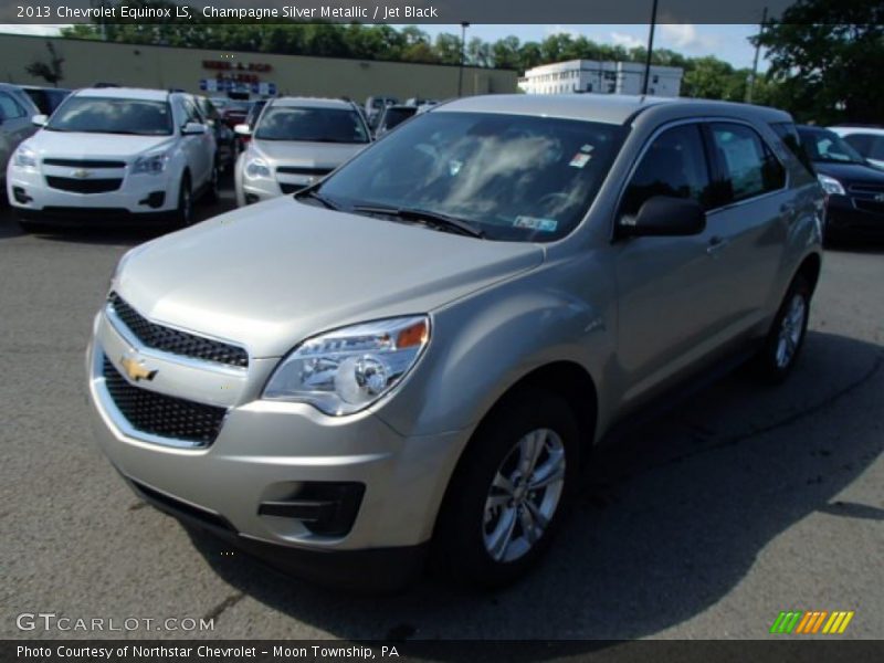 Champagne Silver Metallic / Jet Black 2013 Chevrolet Equinox LS
