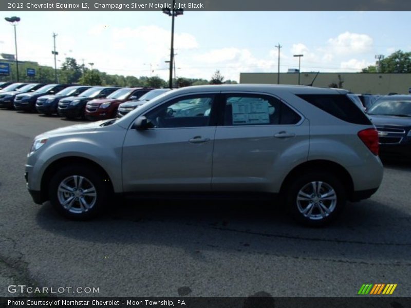 Champagne Silver Metallic / Jet Black 2013 Chevrolet Equinox LS
