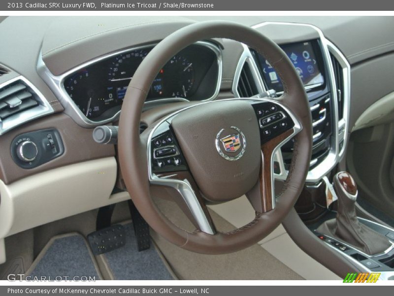 Platinum Ice Tricoat / Shale/Brownstone 2013 Cadillac SRX Luxury FWD