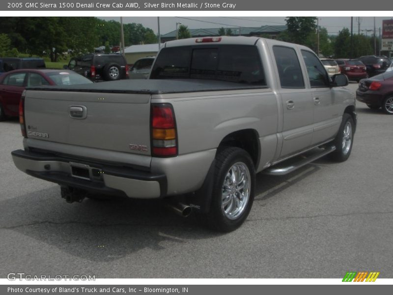 Silver Birch Metallic / Stone Gray 2005 GMC Sierra 1500 Denali Crew Cab AWD