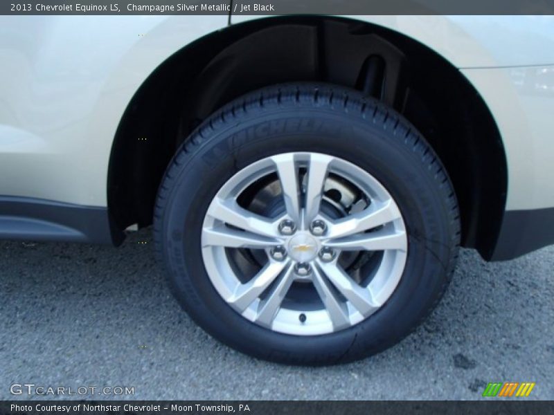 Champagne Silver Metallic / Jet Black 2013 Chevrolet Equinox LS