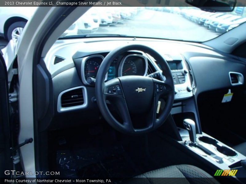 Champagne Silver Metallic / Jet Black 2013 Chevrolet Equinox LS