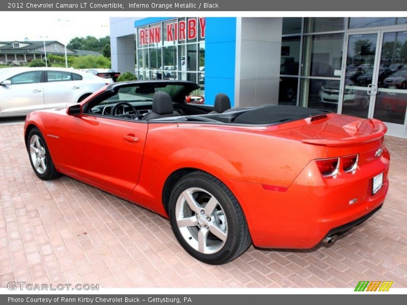 Inferno Orange Metallic / Black 2012 Chevrolet Camaro LT Convertible
